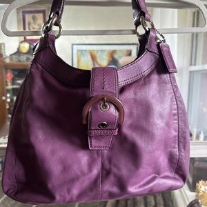 Coach top handled purse in Eggplant/Purple